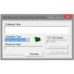 JCB SECURITY UNLOCK KEY CALCULATOR
