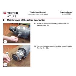 Terex Atlas TW130  TW160 1305 1505 1605 1705 - Instrukcje napraw + schematy