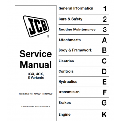 JCB instrukcje napraw + schematy + DTR - 3CX - 4CX - Variants  od 1994-2007r.