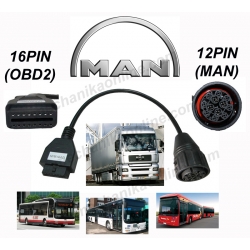 adapter adaptor MAN 12PIN na 16PIN OBD2