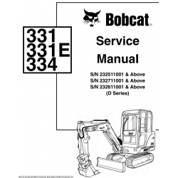 Bobcat 331 - Bobcat 331e - Bobcat 334 - instrukcje napraw - schematy - DTR - service manuals - Bobcat 331, 331e, 334 D+G series