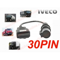 Adapter adaptor przejściówka IVECO 30pin na OBD2 16PIN IVECO Stralis EuroCargo EuroTrakker Trakker 30 pin