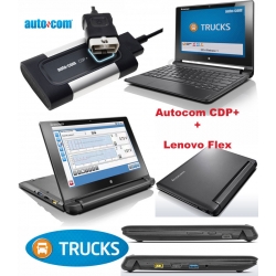 Tester diagnostyczny Autocom CDP+ Trucks + Laptop Tablet Lenovo Flex - zestaw do diagnostyki ciężarówek, naczep i autobusów.