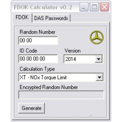 MERCEDES FDOK XN XT KALKULATOR DAS XENTRY ADBLUE Euro 6 SCR + KLUCZ SPRZĘTOWY