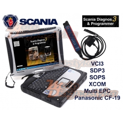 Tester serwisowy diagnostyka bezprzewodowa Scania VCI 3 z SDP3 Euro6 2022 + katalog części Multi EPC PL + Xcom + SOPS + Panasonic CF19