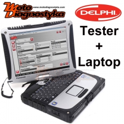 Komputer do diagnostyki pojazdów osobowych i dostawczych Delphi DS150 new VCI + Toughbook Panasonic CF-19