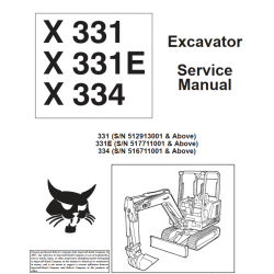 Bobcat X331 - Bobcat X331e - Bobcat X334 - instrukcje napraw - schematy - DTR - service manuals - Bobcat X331, X331e, X334
