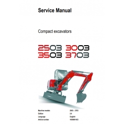 Instrukcje napraw + Schematy instalacji + DTR - Neuson Excavator - 2503 - 3003 - 3503 - 3703