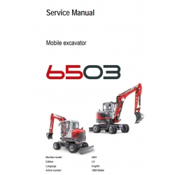 Instrukcje napraw + Schematy instalacji + DTR - Neuson Excavator - 6503 Polska wersja językowa - książka serwisowa